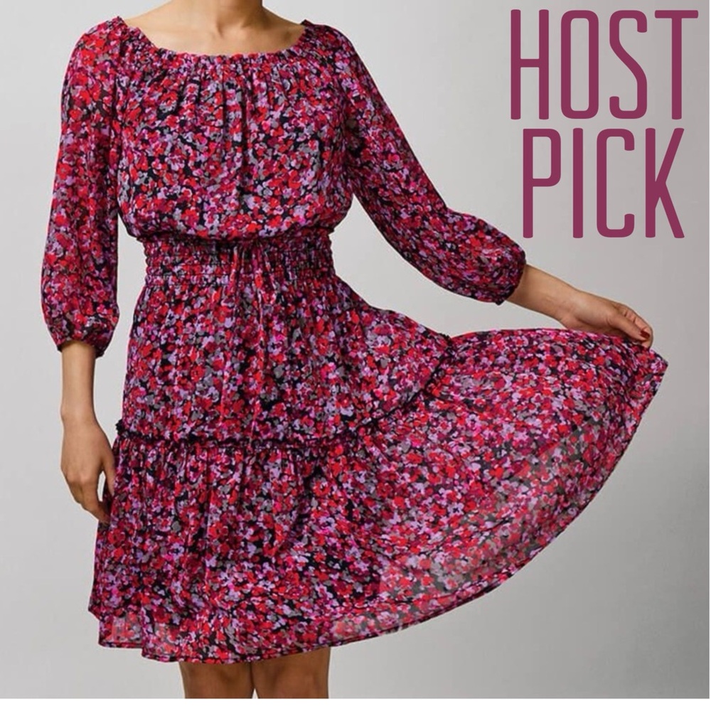 Moody Abstract Printed Dress - Picture 1 of 9